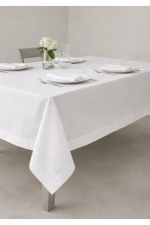 Occasione Servizio da tavola 100% lino- orlo a giorno - Made in Italy - Creazioni Artigianali Firenze