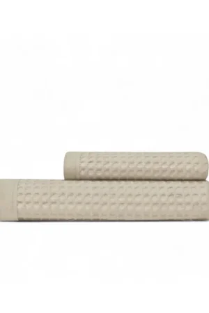 Coppia asciugamani viso + ospite 100% cotone nido d'ape Rebecca Home art. Martina Nuova Collezione