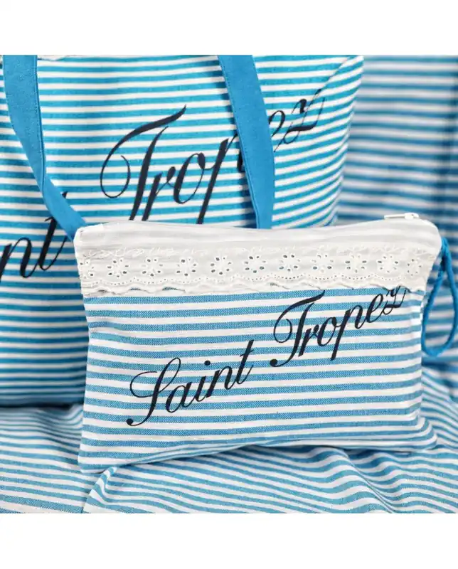 Pochette da spiaggia con pizzo Sangallo art. Stylish Saint Tropez Promo Stagionale