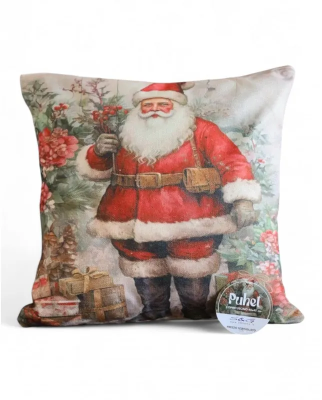 Cuscino d'arredo Natale Puhet "Santa Claus" 45x45 Saldi