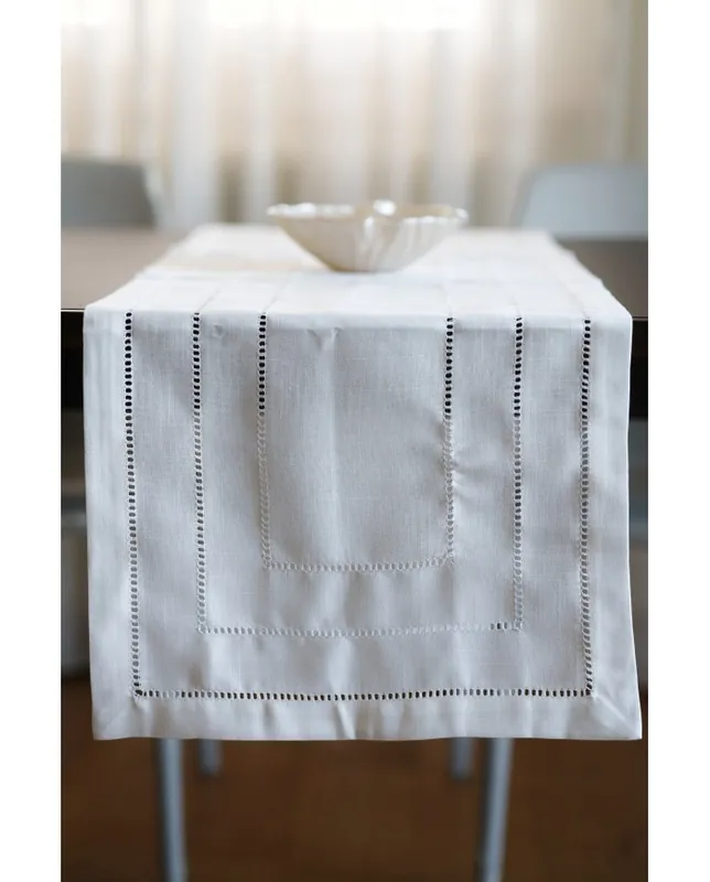 Acquista Ora Runner maxi ricamato con orlo a giorno 40x180 art. 4019