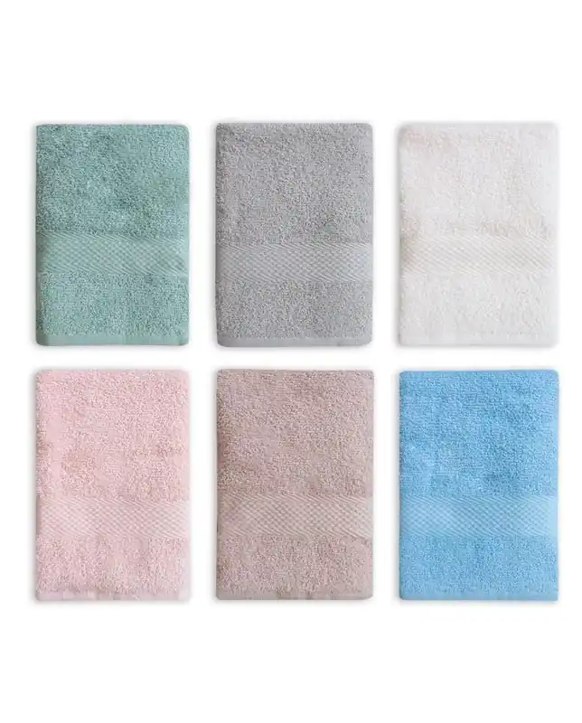 Set 6 Asciugamani ospite colori chiari Maestri Cotonieri Soddisfatti O Rimborsati
