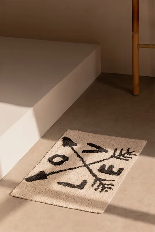 Tappeto da bagno rettangolare 40x60 cm in cotone Loff Occasione