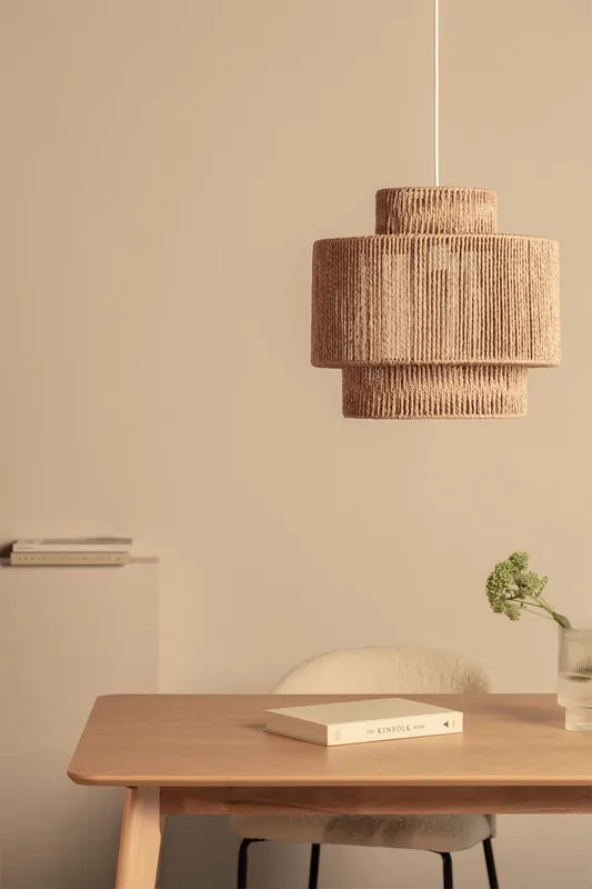 Economico Lampada a sospensione da soffitto in carta intrecciata Kena