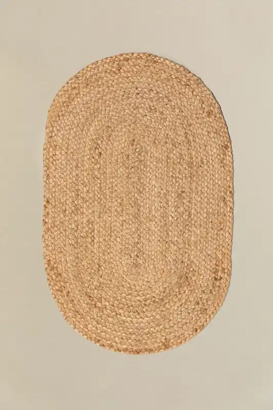 Zerbino ovale 45x75 cm in juta Never Scelto Dai Clienti