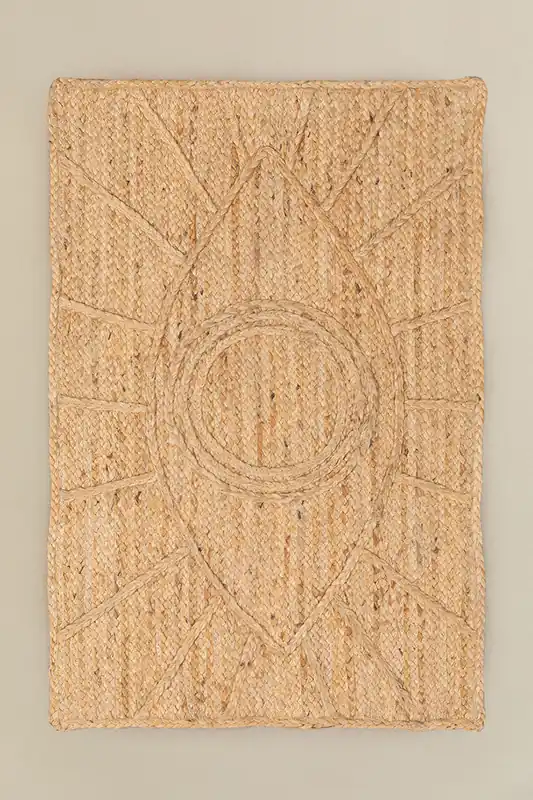 Felpudo XL rettangolare 60x90 cm intrecciato in juta Elaine Consegna Rapida