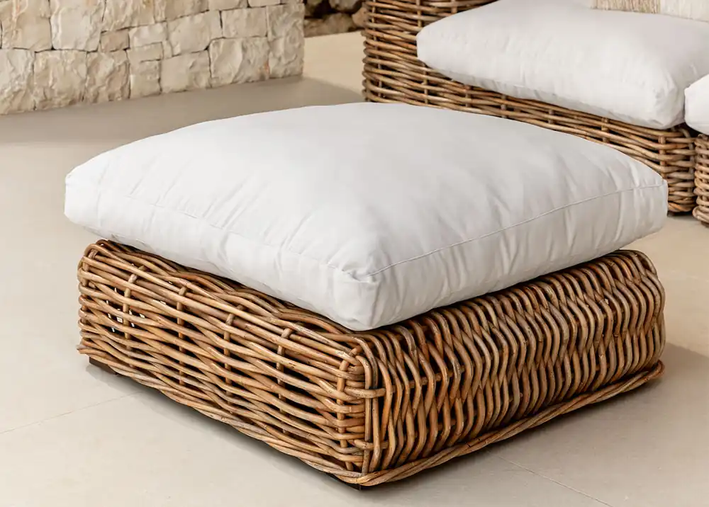 Pouf da giardino in rattan Milu Popolare