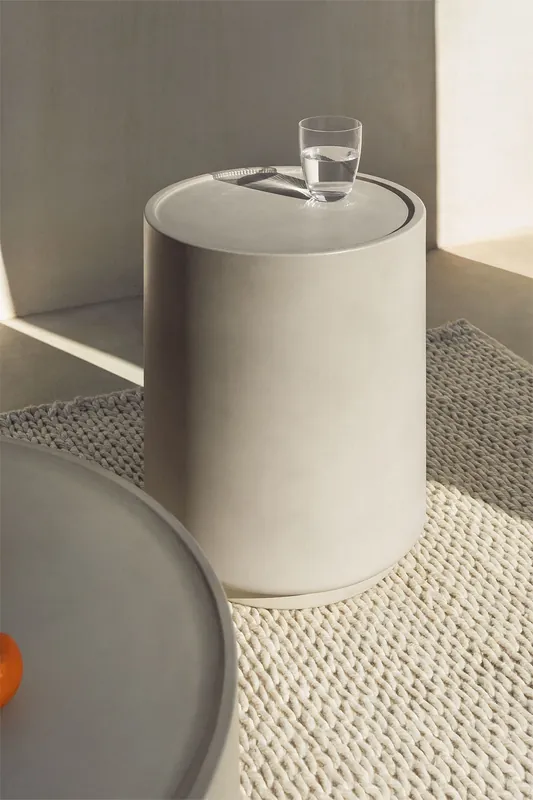 Ultime Pezzi Tavolino da giardino rotondo Ø35 cm in cemento Darwys