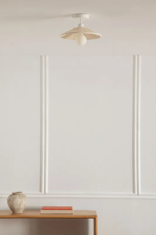 Sconto Plafoniera da soffitto in lino Massina