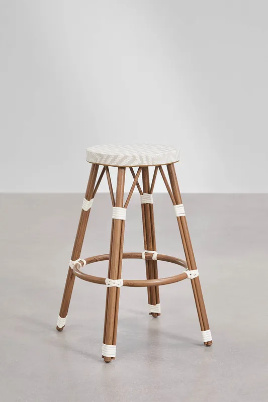 Sgabello alto da giardino in alluminio e rattan sintetico Brielle Bistro Miglior Prezzo