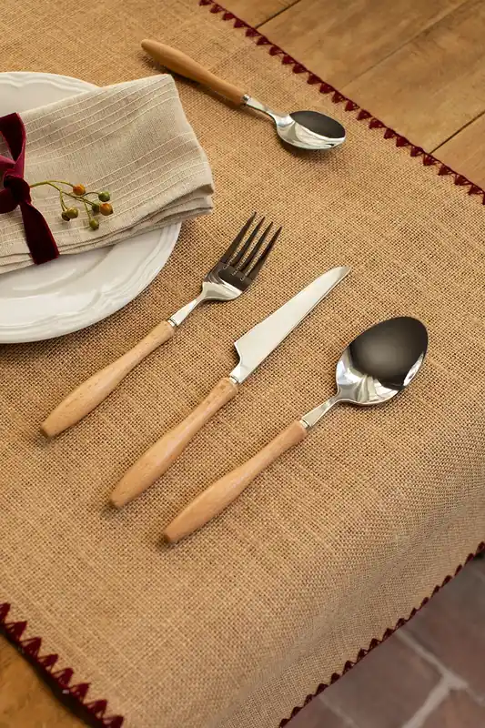 Set di posate da 16 pezzi in acciaio inossidabile e legno di faggio Midra Esclusivo