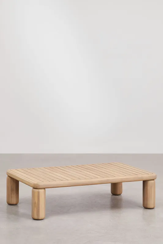 Prezzo Scontato Tavolino rettangolare 115x70 cm in legno di acacia Ioanis