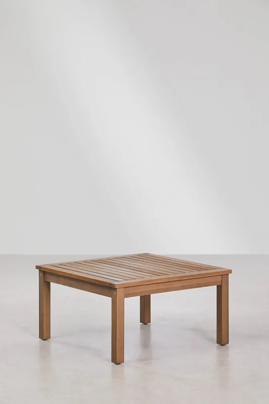 Tavolino quadrato 65x65 cm in legno di acacia Branson Prezzo Conveniente