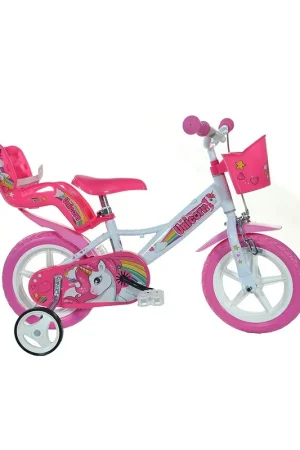 Bicicletta Bambina 12 Pollici 3 4 5 Anni Unicorno con Rotelle Freno Bici Bimba Spedito Oggi