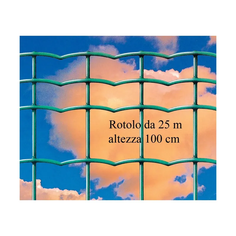 Compra Online Rete per Recinzione 100 Altezza Zincata Plastificata 25 Metri Acciaio Giardino