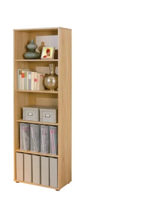 Spedizione Espresso Kit Libreria in Legno 60 Rovere Moderna Alta 180 Stretta Scaffali Parete Salotto