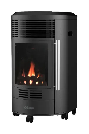 Stufa a Gas 3.4kW Infrarossi Effetto Camino Catalitica Fiamma Vera Consegna Rapida