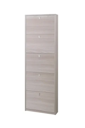 Direttamente Dal Produttore Mobile Alto Scarpiera 5 Ante Ribalta Olmo in Legno Porta Scarpe Salvaspazio Slim