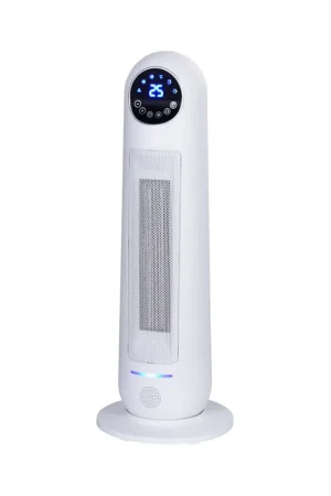 Promozione Termoventilatore Ceramico Oscillante Stufa Elettrica Timer Caldobagno Torre LED
