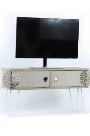 Spedito Oggi Mobile Porta TV Basso Rovere Moderno Industrial da Salotto Design Televisione