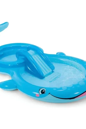 Offerta Lampo Parco Giochi Acquatico Balena Piscina con Scivolo per Bambini da Esterno Acqua