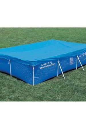 Economico Telo per Piscina di Copertura 400x211 Frame Telaio Rettangolare Pvc Drenaggio