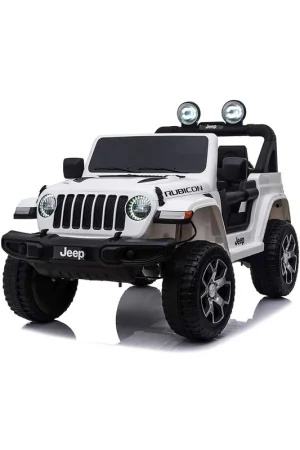 Jeep Rubicon Bianco Macchina Elettrica a Batteria 12 V Telecomando Occasione