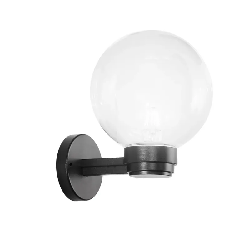 Applique Sfera Trasparente 20 cm in Plastica a Parete Luce da Esterno Più Venduto