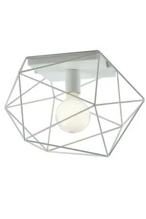 Esclusivo Plafoniera Bianca Intec Lampada a Soffitto Moderna con Punto Luce E27