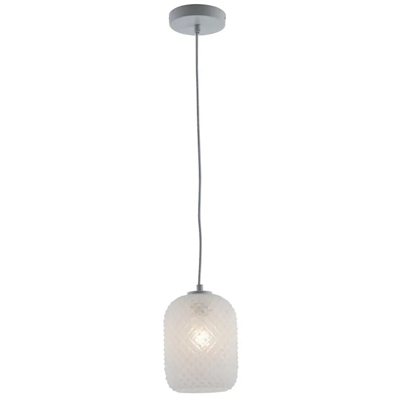 Ultime Pezzi Luce in Vetro Cristallo Bianco Lampadario a Sospensione Elegante da Interno