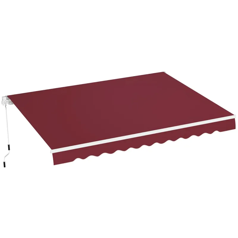Pagamento Sicuro Tenda da Sole Rossa 400x300 Avvolgibile Esterno Inclinazione Regolabile