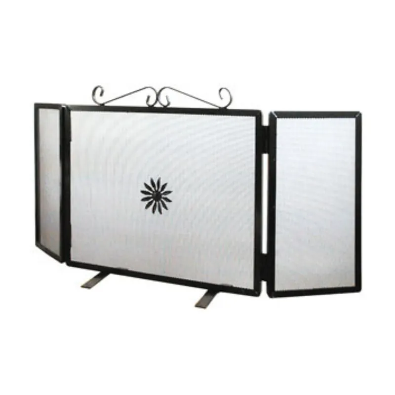 Offerta Del Giorno Parascintille per Camino 3 Ante in ferro 90x50 cm