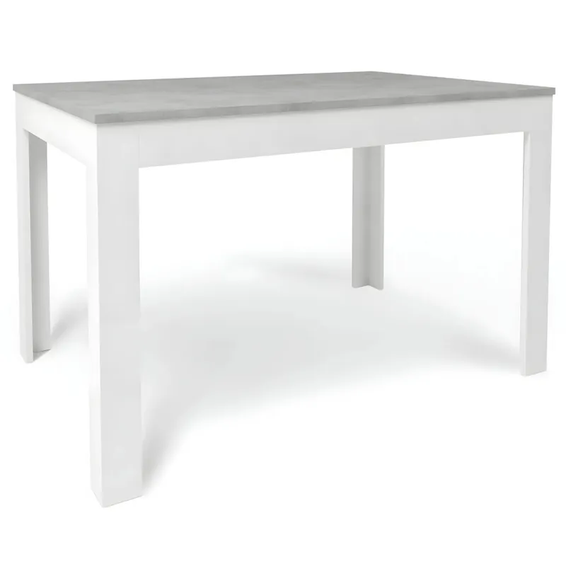 Prezzo Conveniente Tavolo Allungabile da Pranzo 120x80 cm Cemento e Bianco