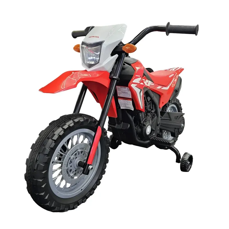 Moto Elettrica per Bambini 12V Honda Rosso con Rotelle Luci e Suoni Compra Adesso