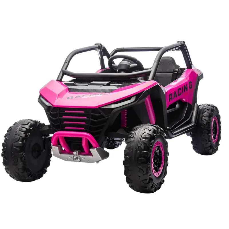 Auto Elettrica 24V per Bambini Due Posti Rosa Fuoristrada UTV Occasione Imperdibile