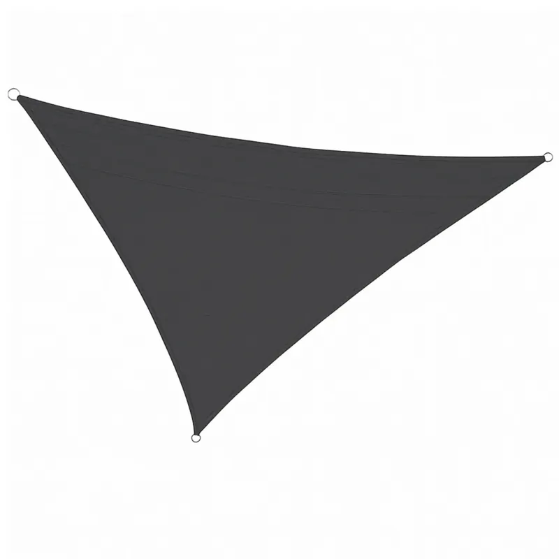 Vela Ombreggiante Triangolare Antracite 5x5x5 m Cucitura Rinforzata Pagamento Sicuro
