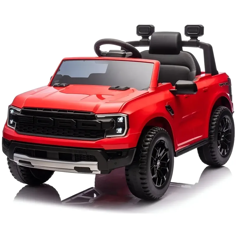 Auto Elettrica Bambini Ford Raptor Rosso 10,8V con Radiocomando Parentale Spedito Oggi