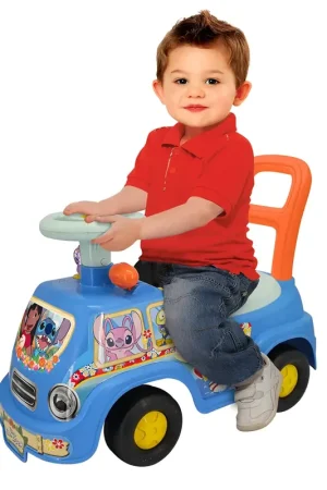 A Buon Prezzo Camioncino Stitch Cavalcabile per Bambini a Spinta con Luci e Suoni