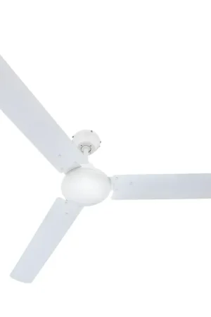 Ventilatore Soffitto con Luce 142 cm 3 Pale Metallo Bianco 3 Velocità Quantità Limitata
