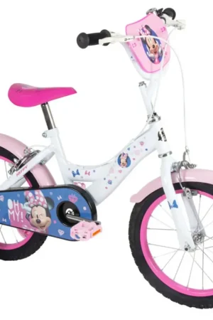 Bicicletta per Bambini 16" con Rotelle Minnie Disney Bianco a Sfera Affare