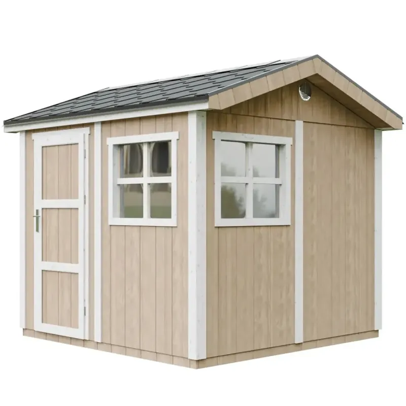 Casetta da Giardino in Legno Marrone 236x250 cm 6 m2 con Pavimento Prezzo Basso