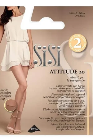 Sisi 2 Paia Calzini 20 Den Taglio Vivo Attidude 843SI Ultimissimo Modello