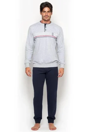 Offerta Lampo Jamas Pigiama Uomo Cotone Leggero Maniche Lunghe EJ2080 S50