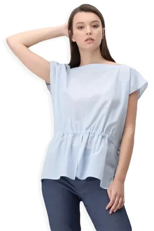 Offerta Del Giorno Oroblu Camicia Abbigliamento Pull-On Tops Light Popeline Top VOBT66925 S48