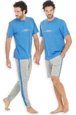 Ragno Pigiama da uomo 3 Pezzi Maniche Corte U465NT S32 Spedizione Espresso