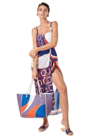 Marika Mare Pareo Foulard Mare Nautical D778 S40 Prezzo Scontato