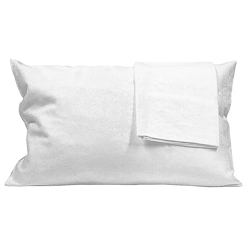 Promozione Esclusiva Coppia Federe in Damasco Plus con Cerniera in Cotone Doppio Ritorto LL3626 S12
