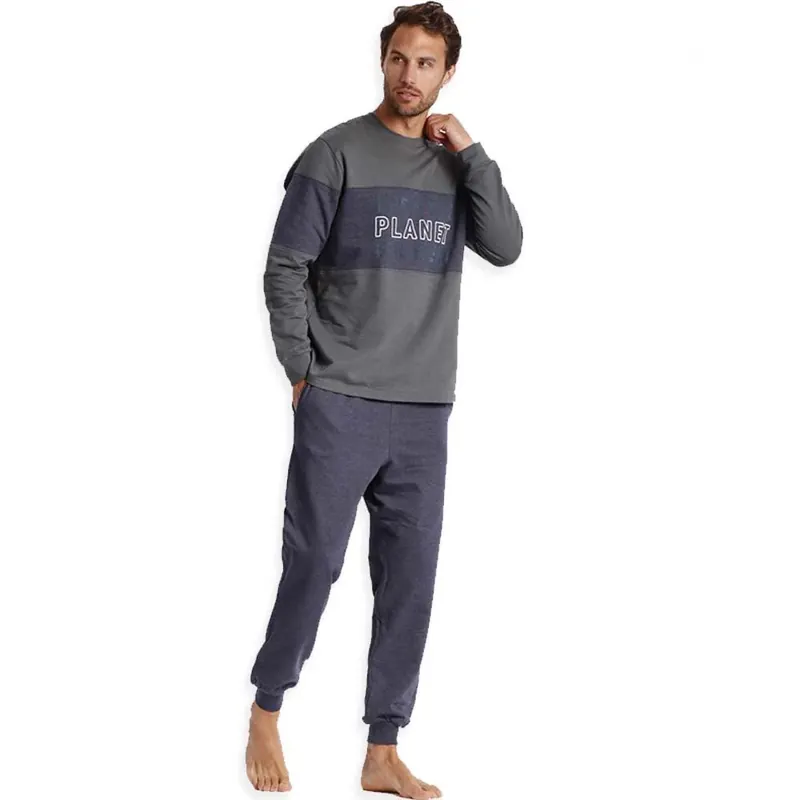 Offerta Lampo Admas Pigiama Invernale da Uomo in Tessuto Felpato Tuta 56541 S38