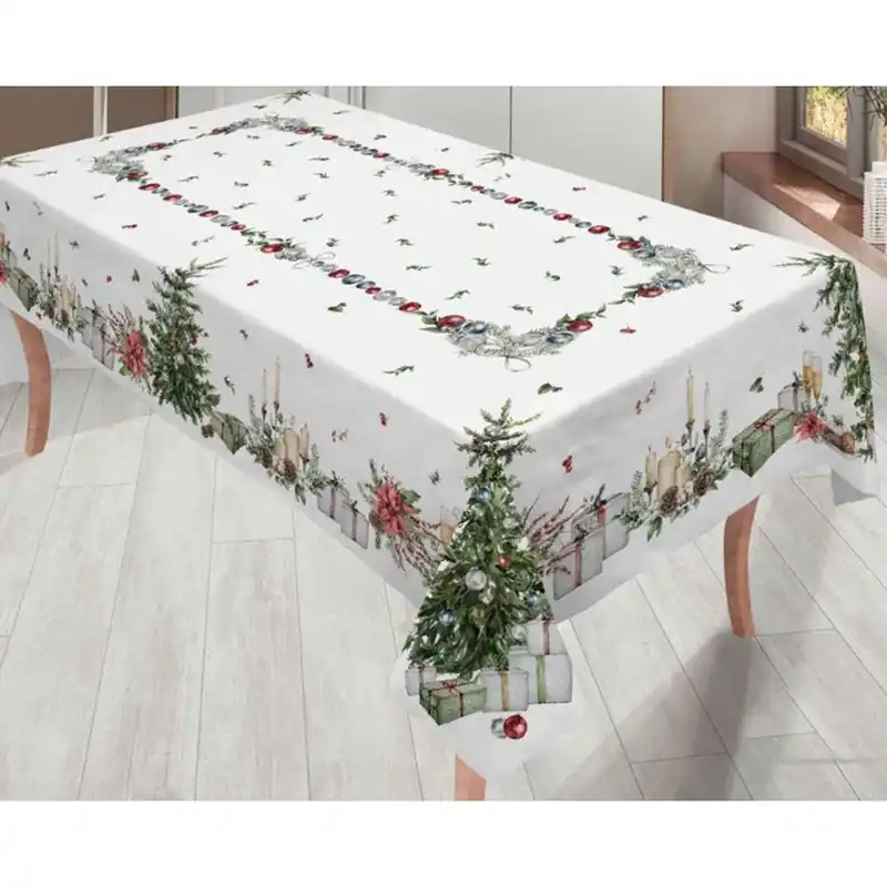 Soddisfatti O Rimborsati Neith Tovaglia Natalizia da 12 in Puro Cotone Noel 3891 2311S47