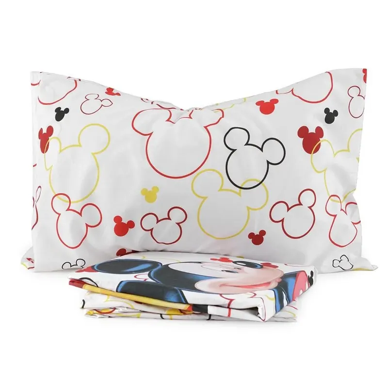 Reso Gratuito Novia Completo lenzuola per Letto Singolo 100% Cotone Topolino Oh Boy D34